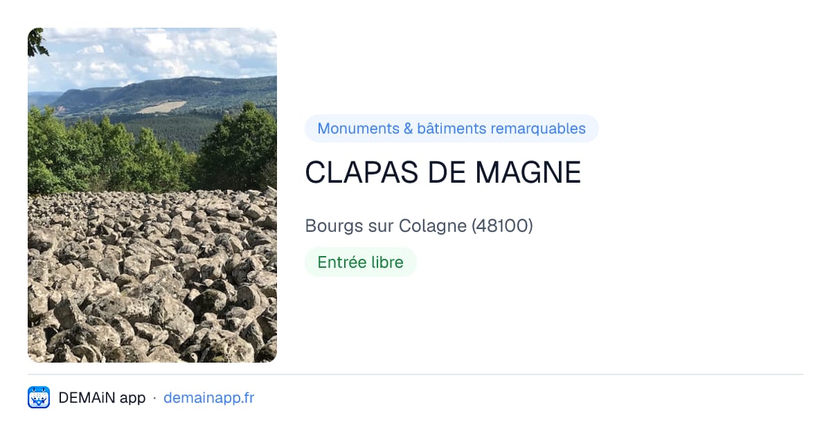 CLAPAS DE MAGNE — Bourgs sur Colagne