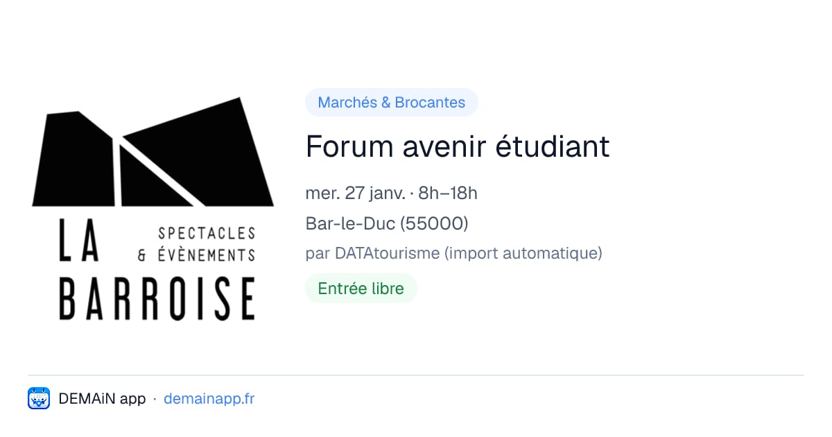 Forum avenir étudiant — Bar-le-Duc