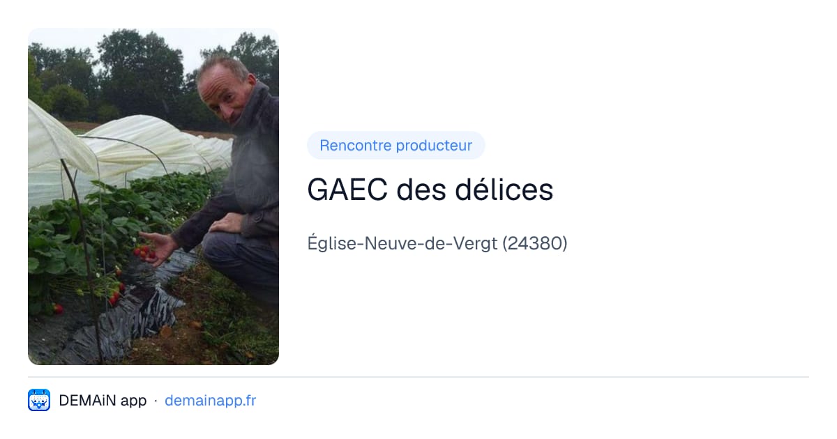 GAEC des délices — Église-Neuve-de-Vergt
