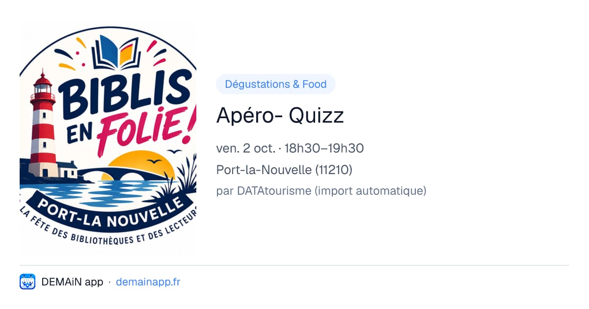 Apéro- Quizz — Port-la-Nouvelle