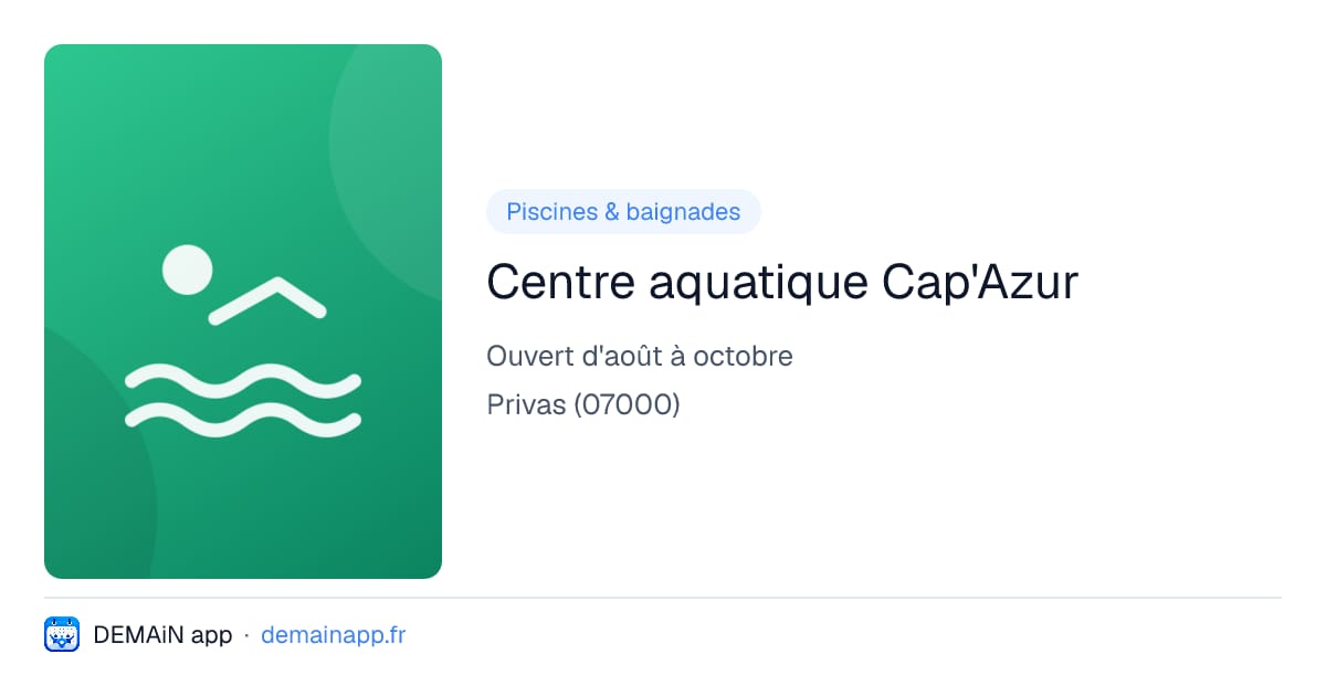 Centre aquatique Cap'Azur — Privas