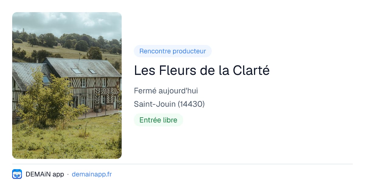 Les Fleurs de la Clarté — Saint-Jouin