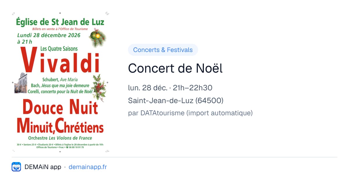Concert de Noël — Saint-Jean-de-Luz