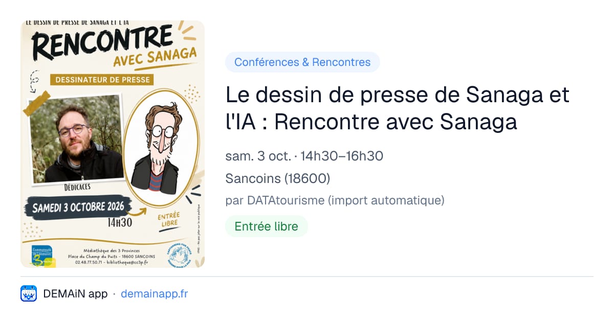 Le dessin de presse de Sanaga et l'IA : Rencontre avec Sanaga — Sancoins