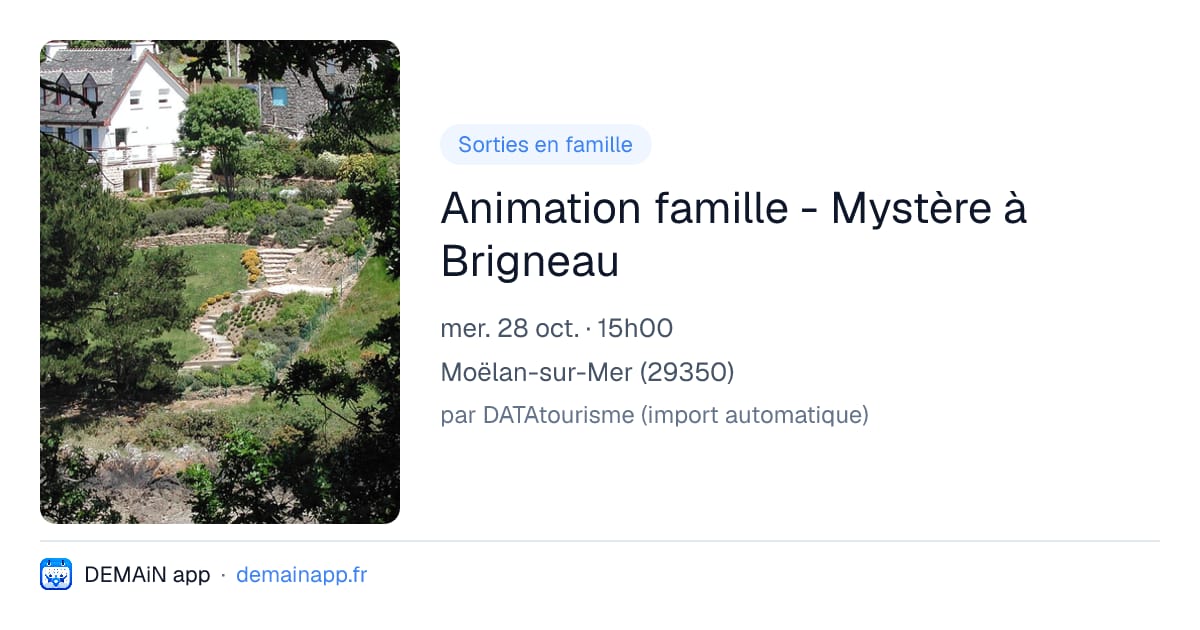 Animation famille - Mystère à Brigneau — Moëlan-sur-Mer