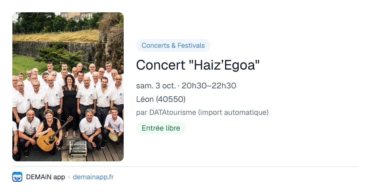 Concert "Haiz’Egoa" — Léon