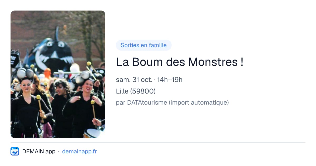 La Boum des Monstres ! — Lille