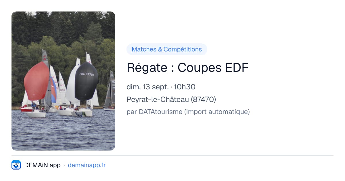 Régate : Coupes EDF — Peyrat-le-Château