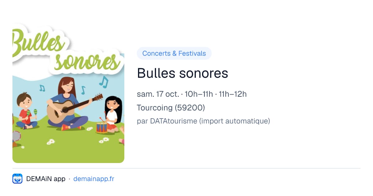 Bulles sonores — Tourcoing