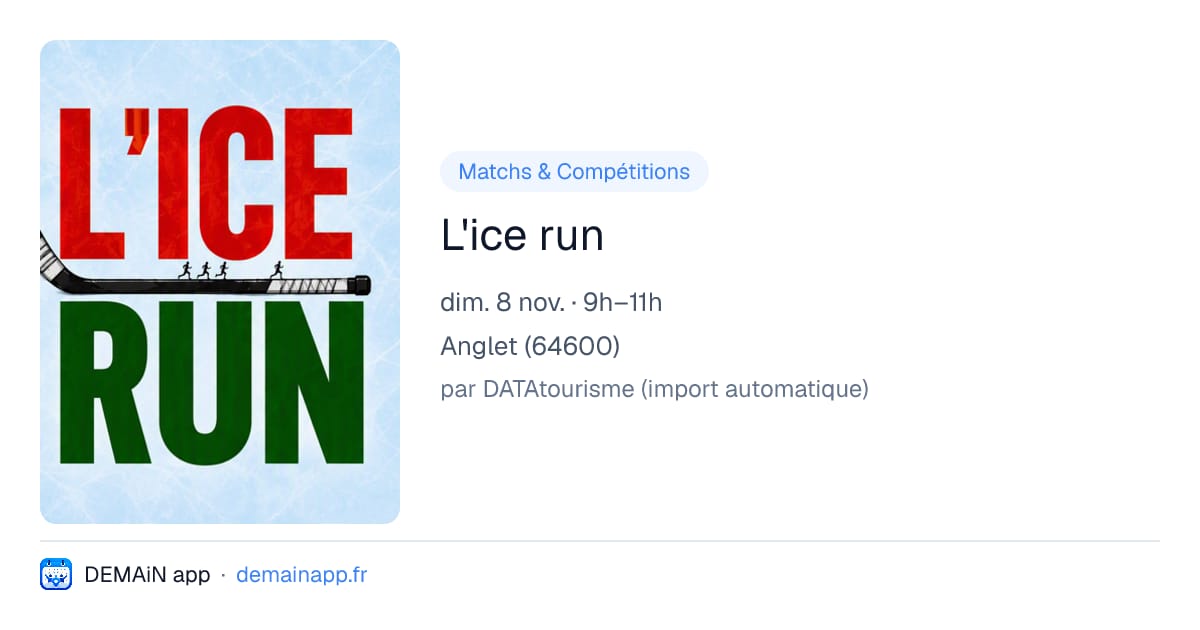 L'ice run — Anglet
