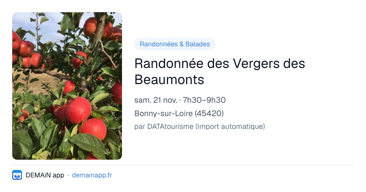 Randonnée des Vergers des Beaumonts — Bonny-sur-Loire