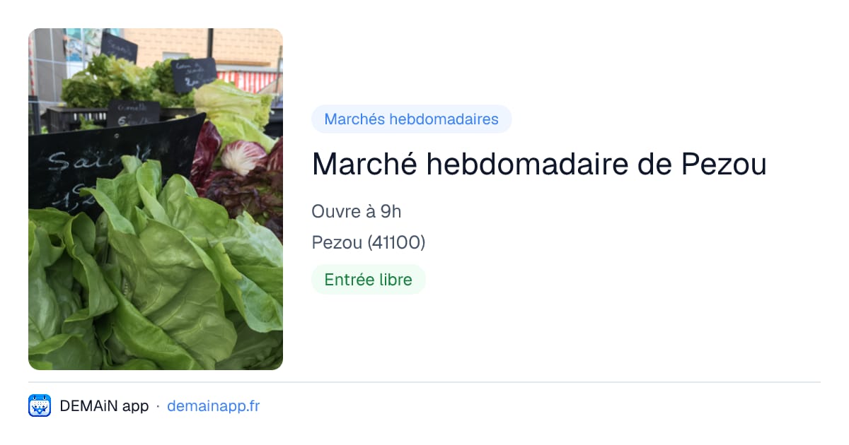 Marché hebdomadaire de Pezou — Pezou