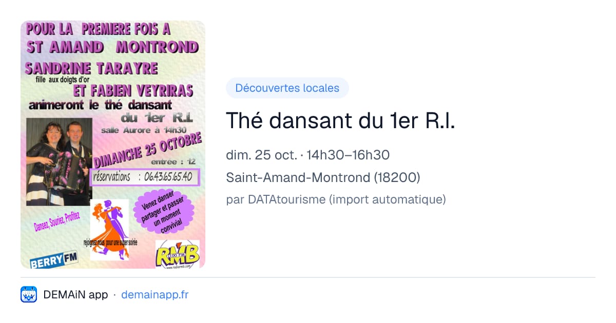 Thé dansant du 1er R.I. — Saint-Amand-Montrond