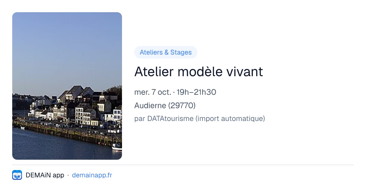 Atelier modèle vivant — Audierne