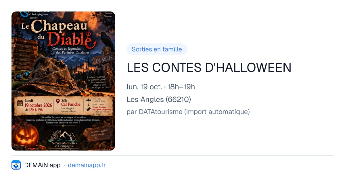 LES CONTES D'HALLOWEEN — Les Angles