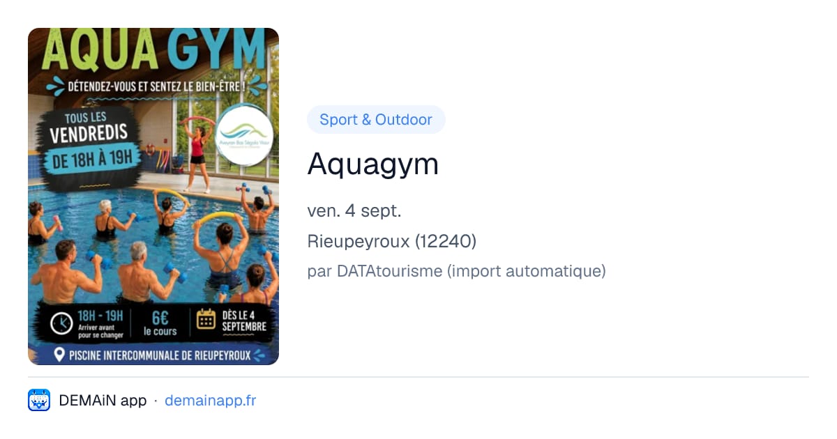 Aquagym — Rieupeyroux