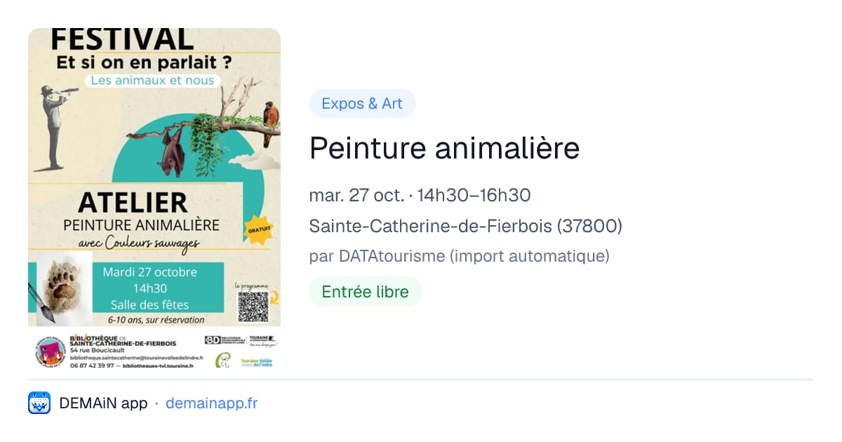 Peinture animalière — Sainte-Catherine-de-Fierbois