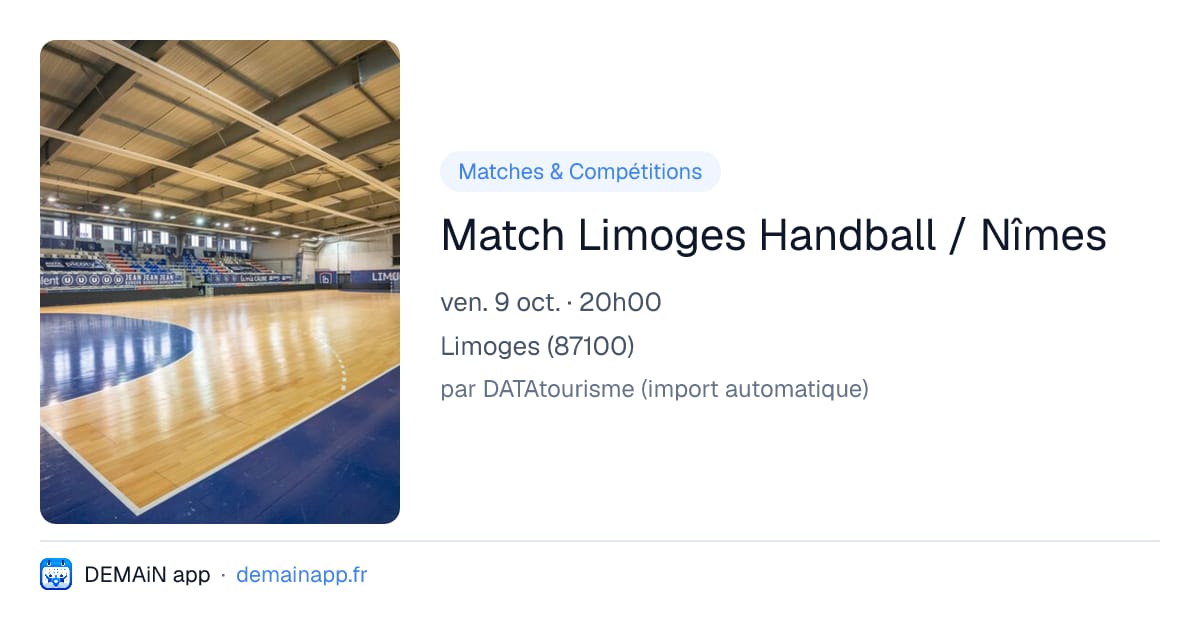 Match Limoges Handball / Nîmes — Limoges