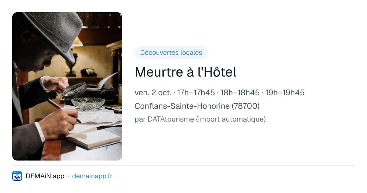 Meurtre à l'Hôtel — Conflans-Sainte-Honorine