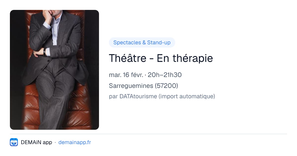 Théâtre - En thérapie — Sarreguemines