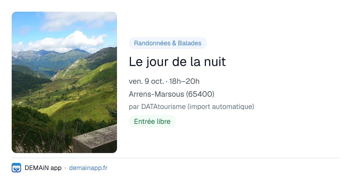 Le jour de la nuit — Arrens-Marsous