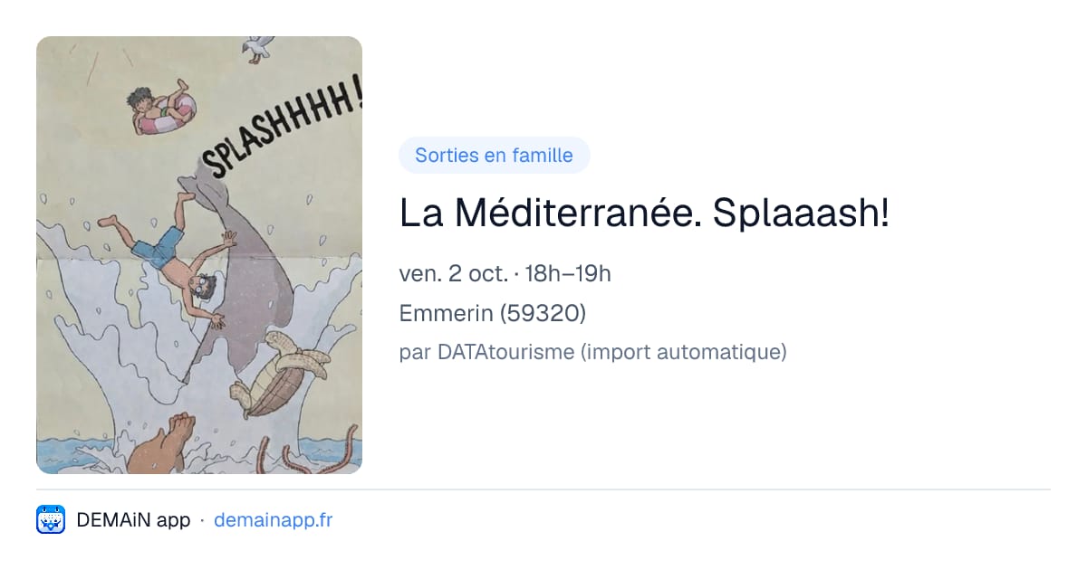 La Méditerranée. Splaaash! — Emmerin