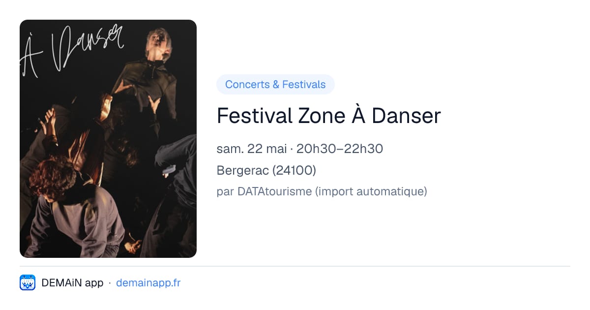 Festival Zone À Danser — Bergerac