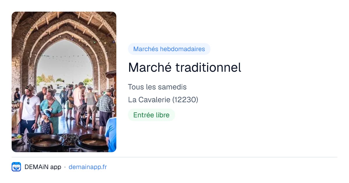 Marché traditionnel — La Cavalerie