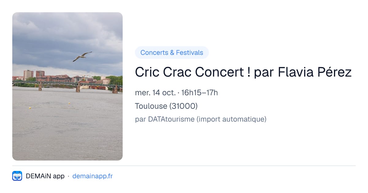 Cric Crac Concert ! par Flavia Pérez — Toulouse