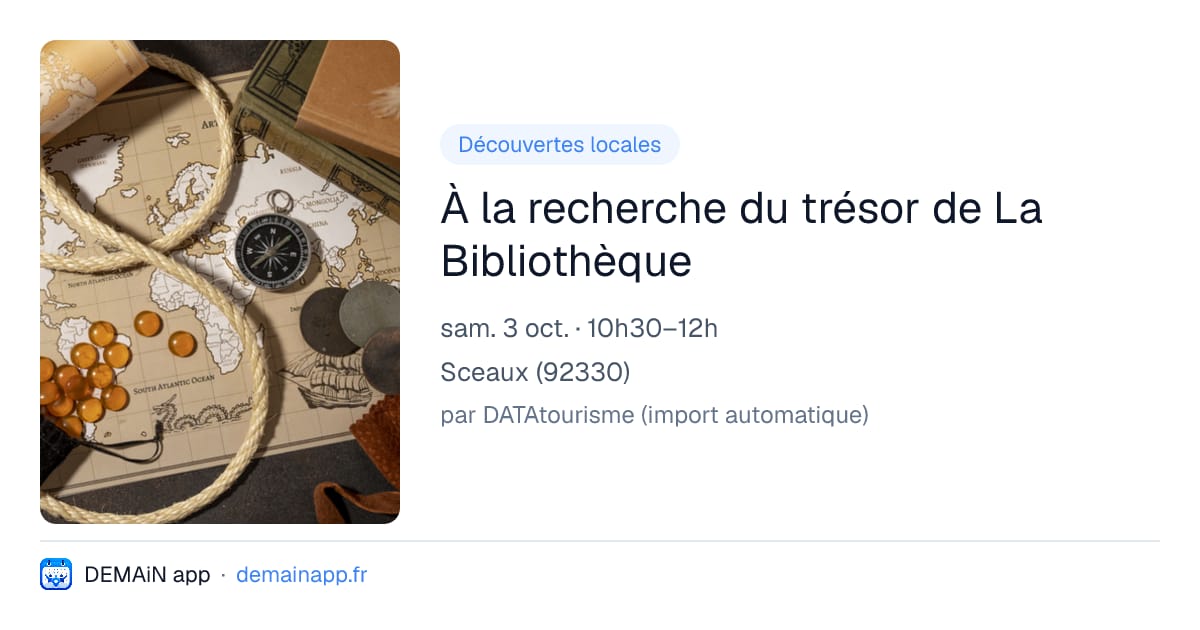 À la recherche du trésor de La Bibliothèque — Sceaux