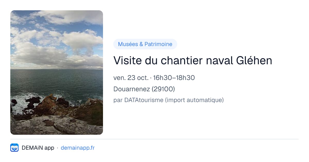 Visite du chantier naval Gléhen — Douarnenez