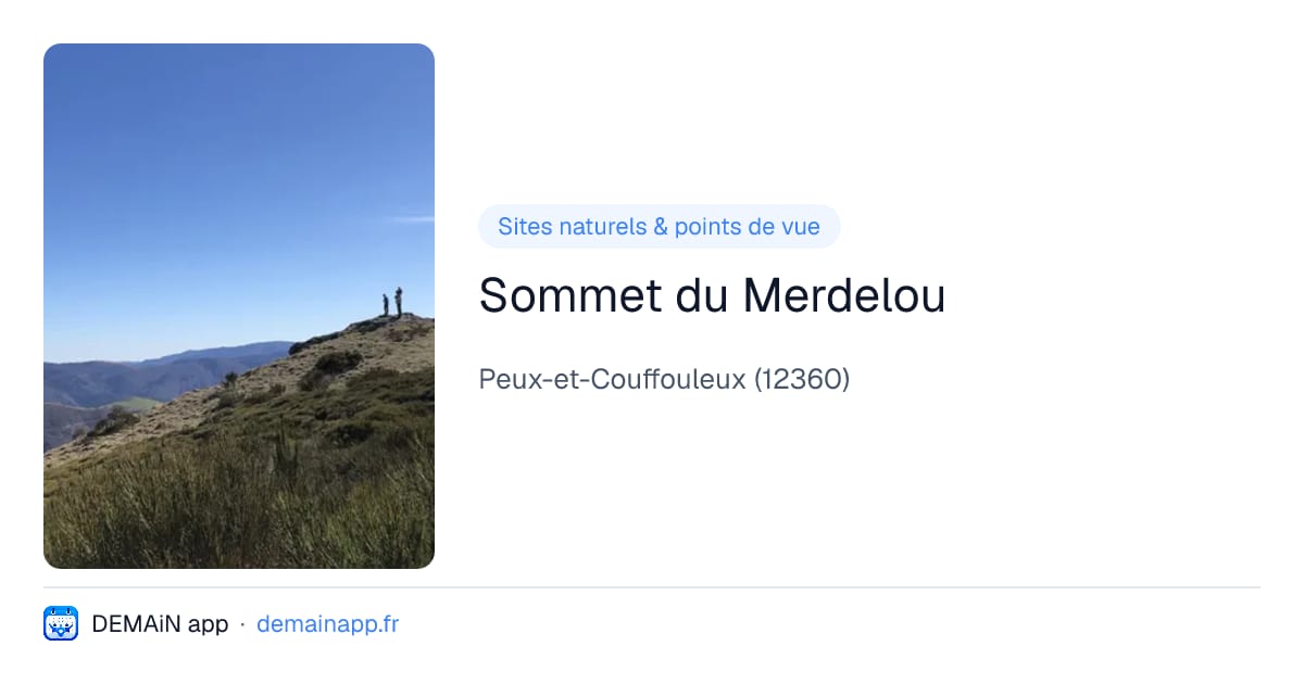Sommet du Merdelou — Peux-et-Couffouleux