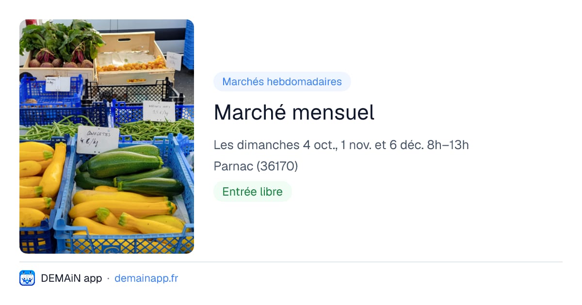 Marché mensuel — Parnac