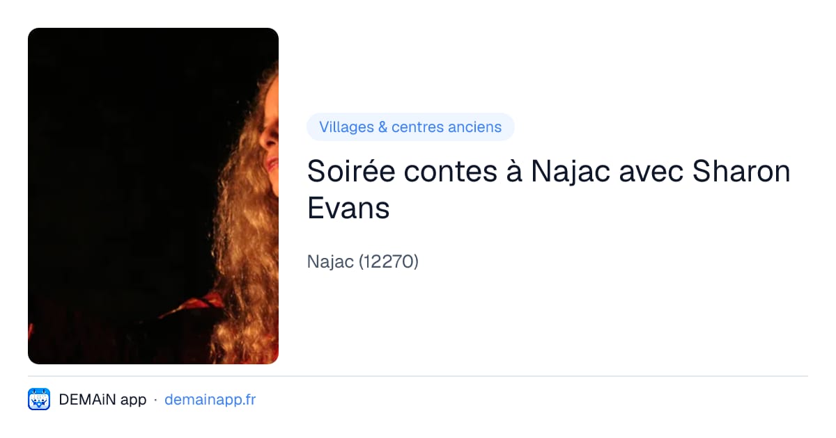 Soirée contes à Najac avec Sharon Evans — Najac