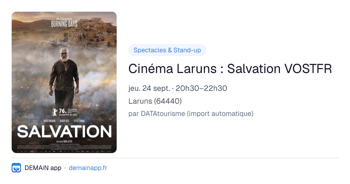 Cinéma Laruns : Salvation VOSTFR — Laruns