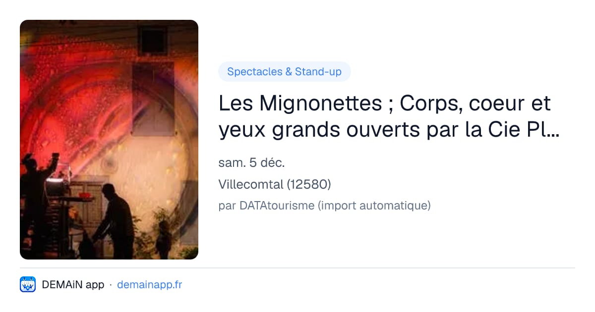 Les Mignonettes ; Corps, coeur et yeux grands ouverts par la Cie Plan libre — Villecomtal