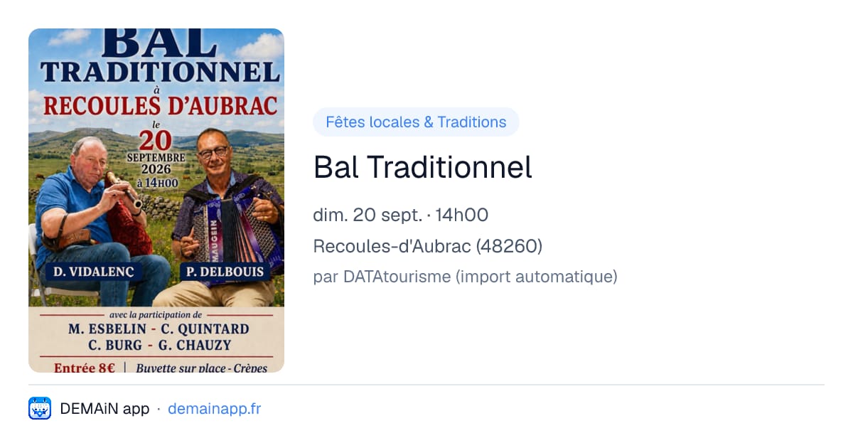 Bal Traditionnel — Recoules-d'Aubrac
