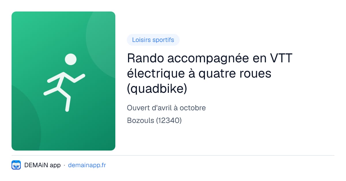 Rando accompagnée en VTT électrique à quatre roues (quadbike) — Bozouls