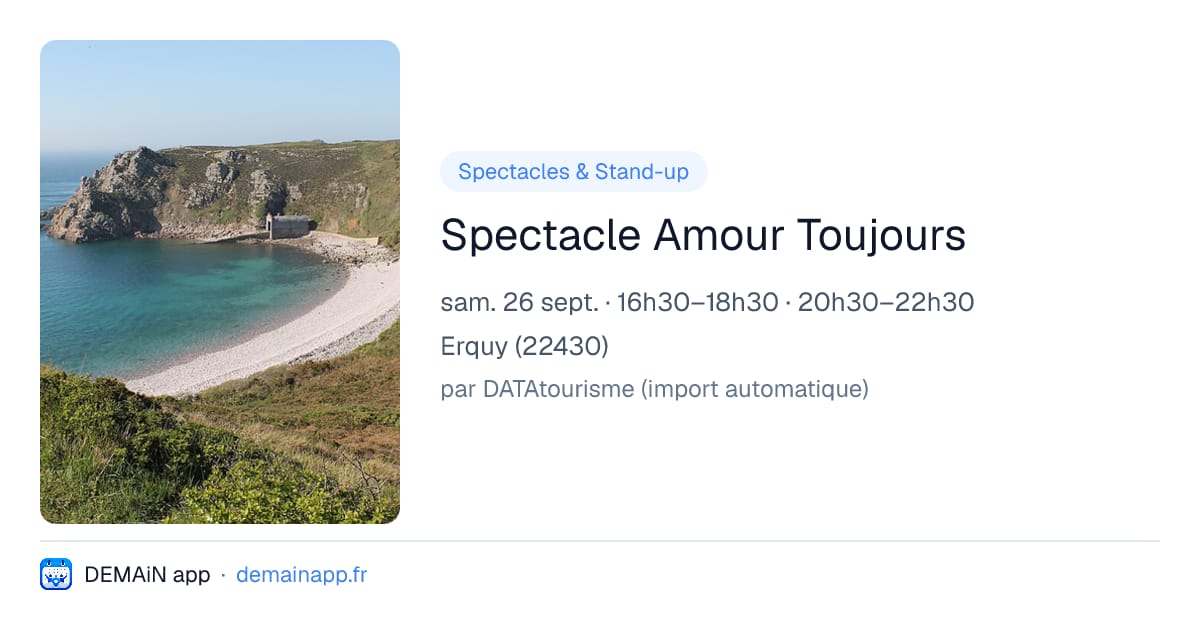 Spectacle Amour Toujours — Erquy