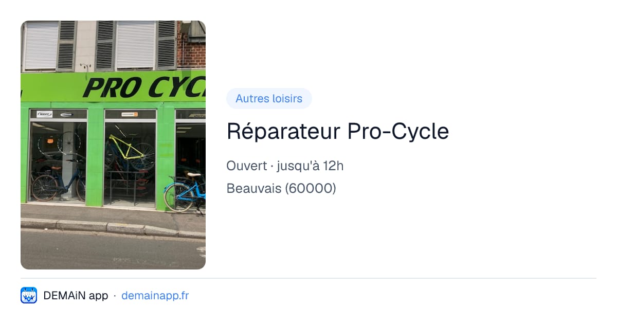 Réparateur Pro-Cycle — Beauvais