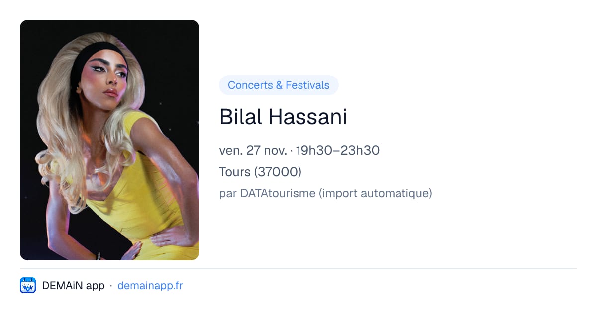 Bilal Hassani — Tours