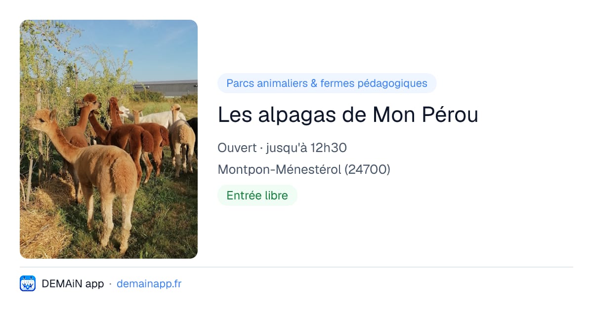 Les alpagas de Mon Pérou — Montpon-Ménestérol