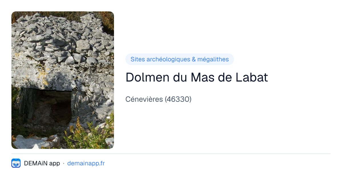 Dolmen du Mas de Labat — Cénevières