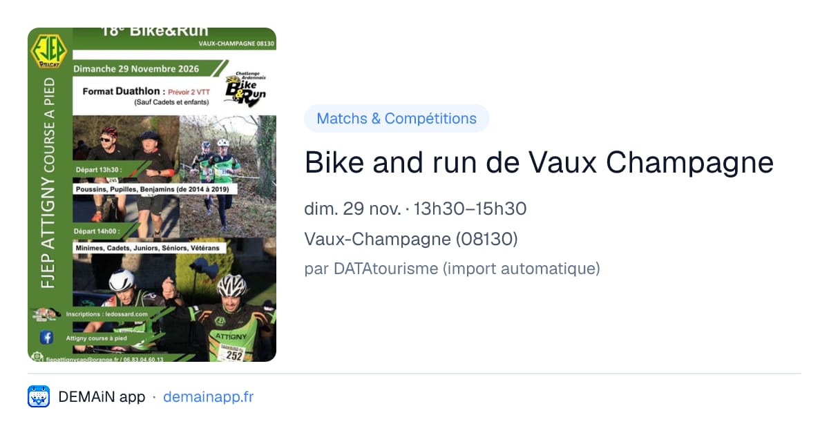 Bike and run de Vaux Champagne — Vaux-Champagne