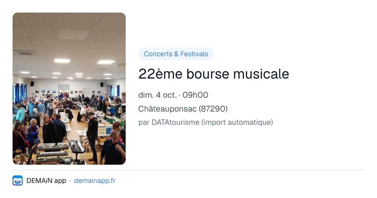 22ème bourse musicale — Châteauponsac