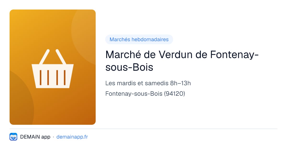 Marché de Verdun de Fontenay-sous-Bois — Fontenay-sous-Bois