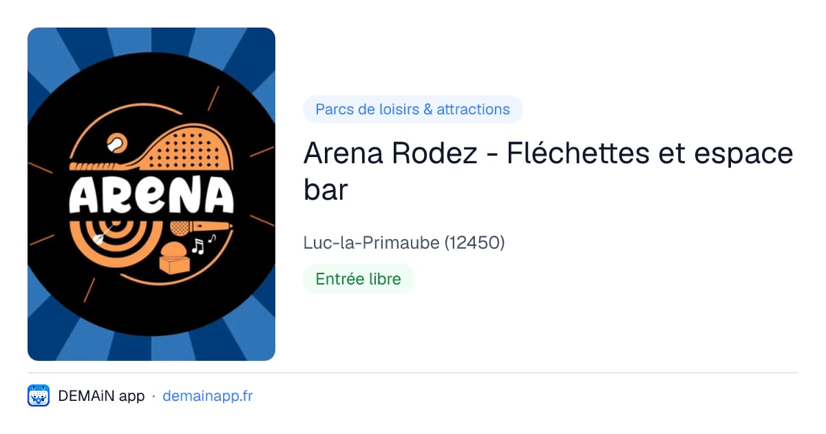 Arena Rodez - Fléchettes et espace bar — Luc-la-Primaube