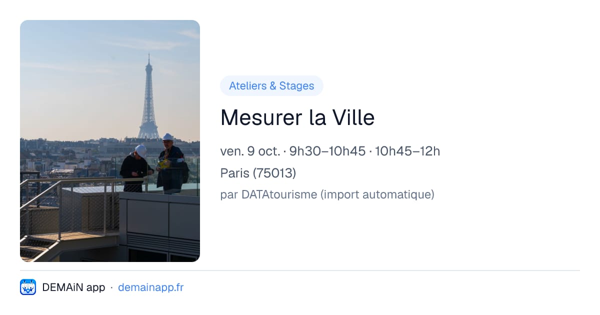 Mesurer la Ville — Paris