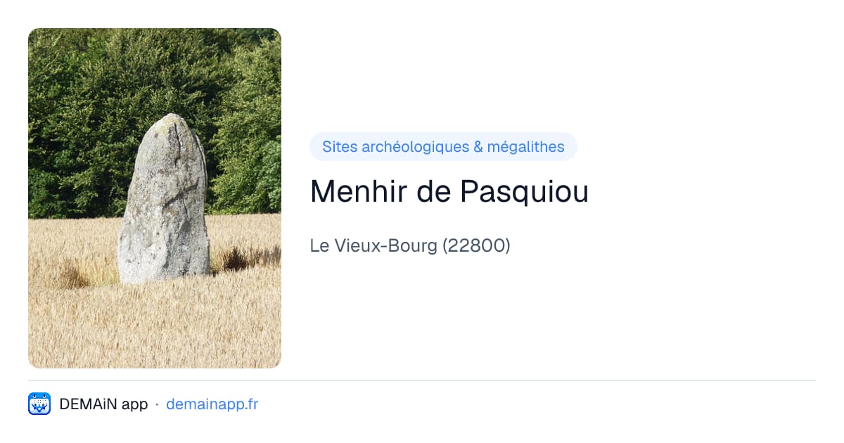 Menhir de Pasquiou — Le Vieux-Bourg