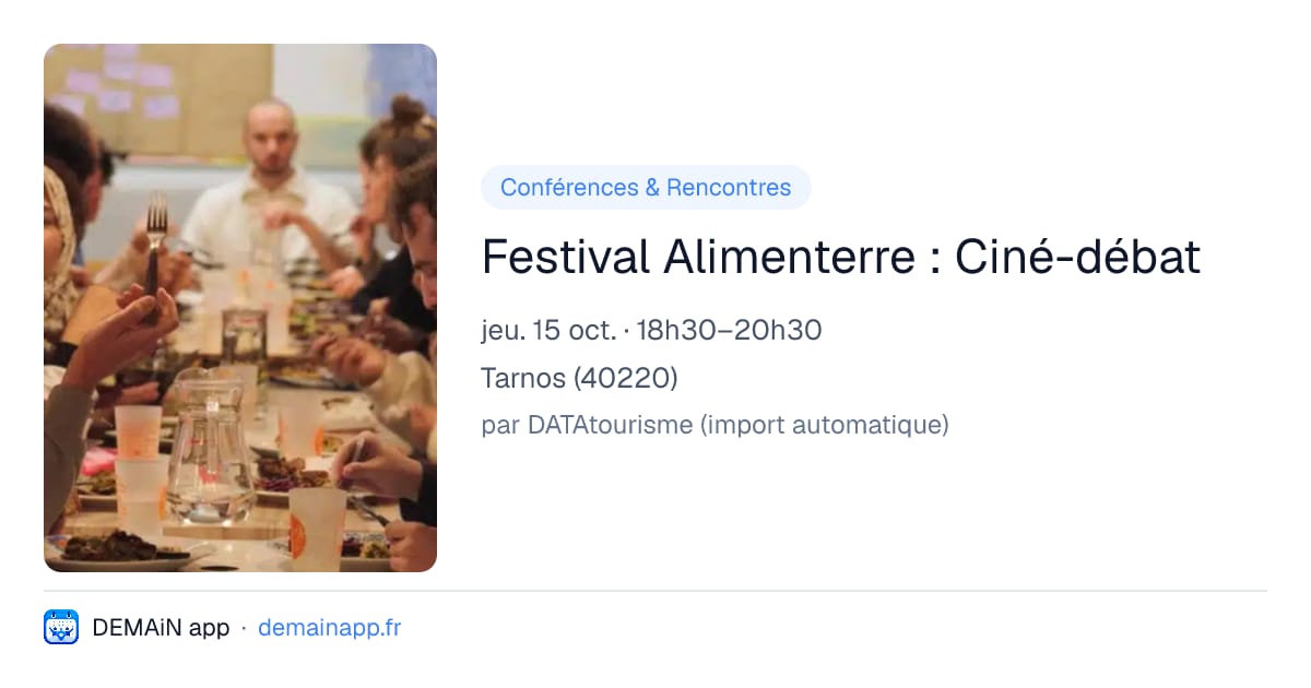 Festival Alimenterre : Ciné-débat — Tarnos